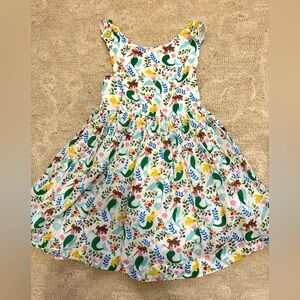 Mini Boden Cross Back Mermaid Print Dress 3-4